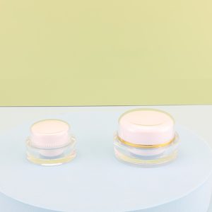Round cream jar acrylic, moisturizer box, eye cream bottle, cosmetic jar, cream and lotion refilling bottles wholesale