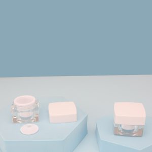 Home 2 Square bottom cream squeeze bottle cream box cosmetic face cream squeeze bottle skin care trial pack small sample bottle