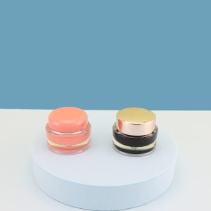 Acrylic straight-round transparent cosmetic bottle, cosmetic powder foundation packaging bottle, manufacturer for customization